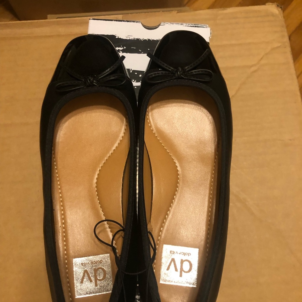 Dolce Vita Black Bow Flats